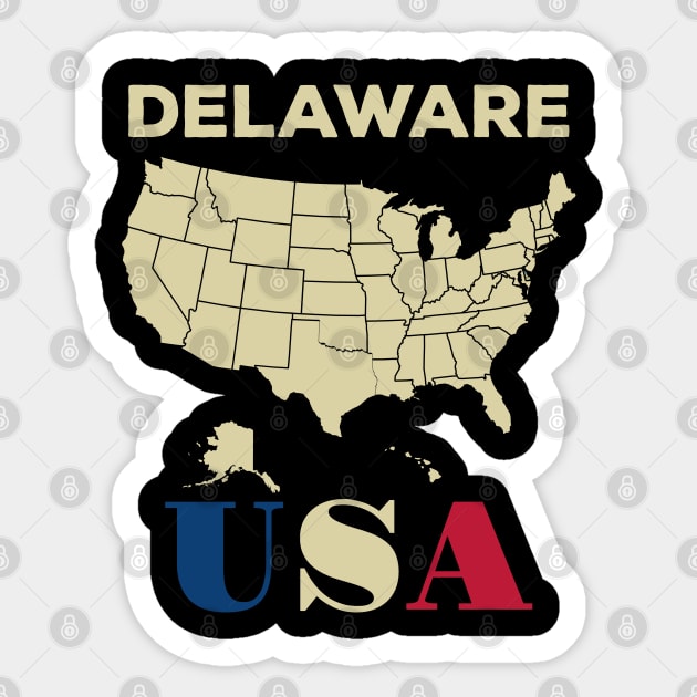 Delaware Sticker by Cuteepi